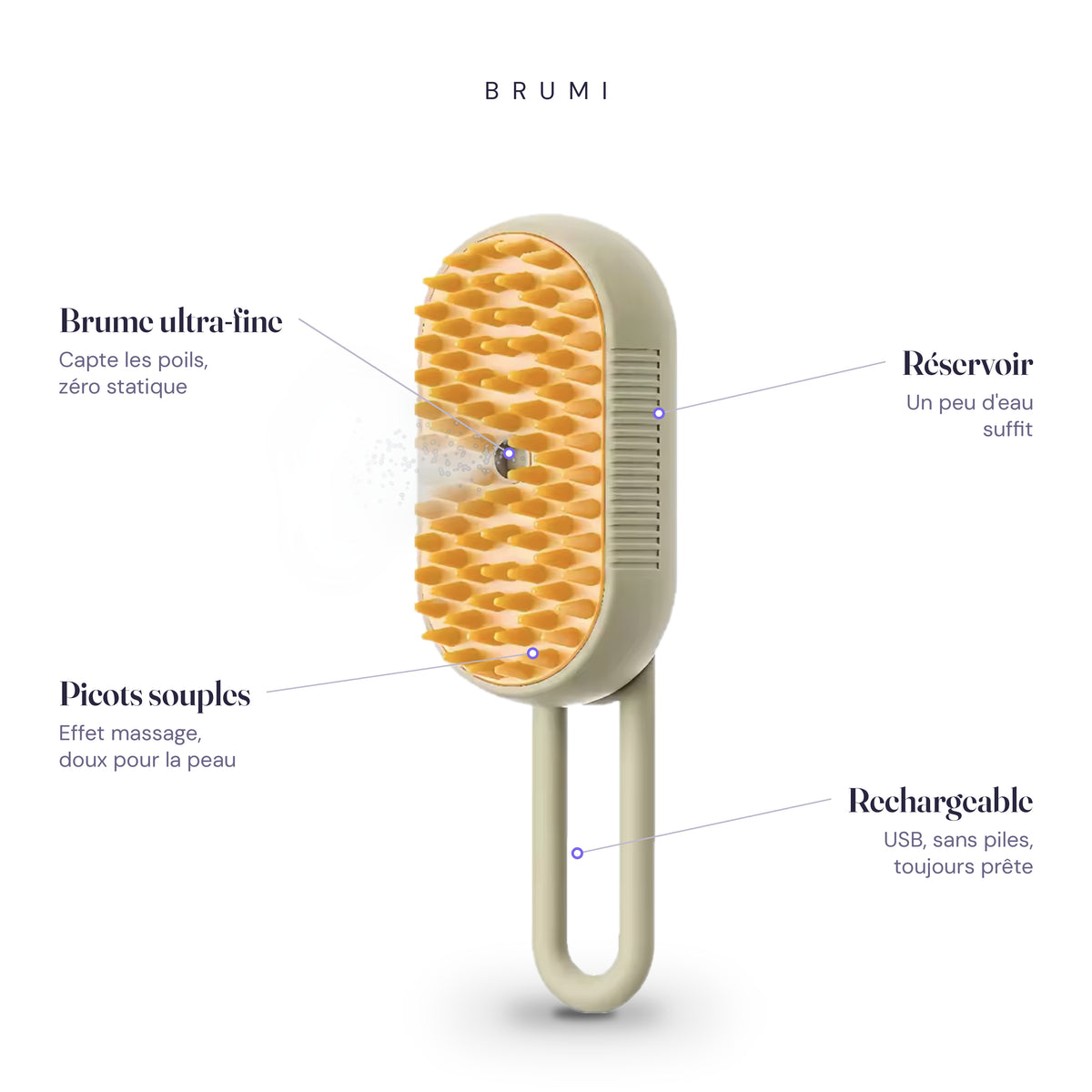 Les atouts de la brosse Brumi Sable