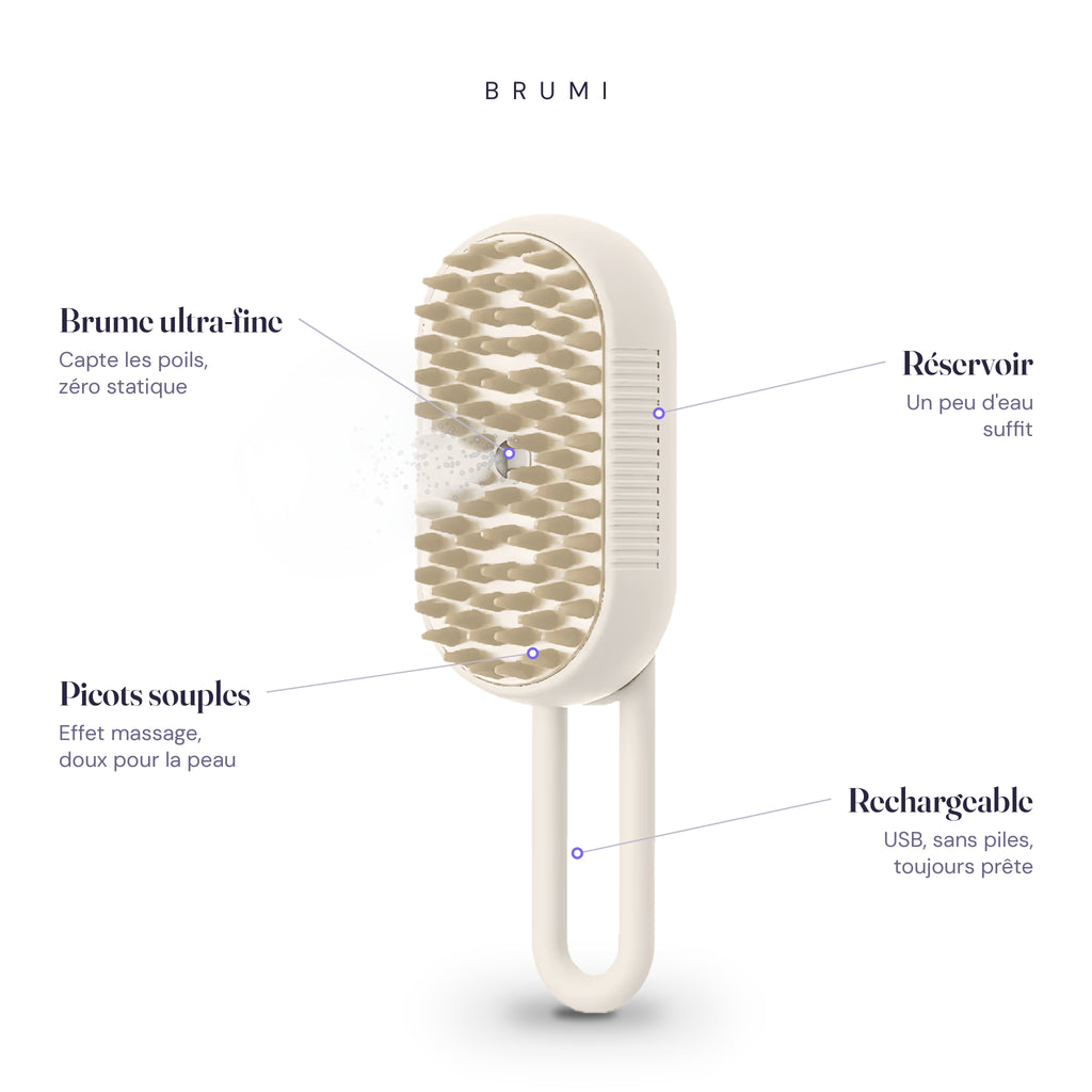 Atouts de la brosse Brumi Blanc nuage